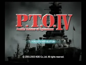 P.T.O. IV - Pacific Theater of Operations screen shot title